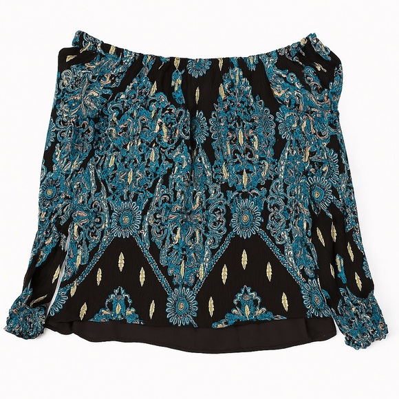 🌸 WHBM Boho Vibes – Perfect Off-Shoulder Blouse 🌸 Size S - Picture 2 of 8